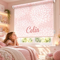 Estor Infantil Personalizado con Nombre Floral 009 | Estores Iroa