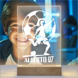 Lámpara infantil personalizada Pelota futbol lámpara personalizada infantil de fútbol. Regalos personalizados niños futbol.