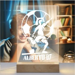  Lámpara infantil personalizada Pelota futbol lámpara personalizada infantil de fútbol. Regalos personalizados niños futbol.