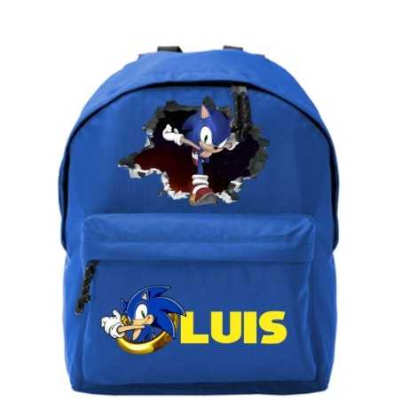 Mochila escolar infantil personalizada Sonic 002