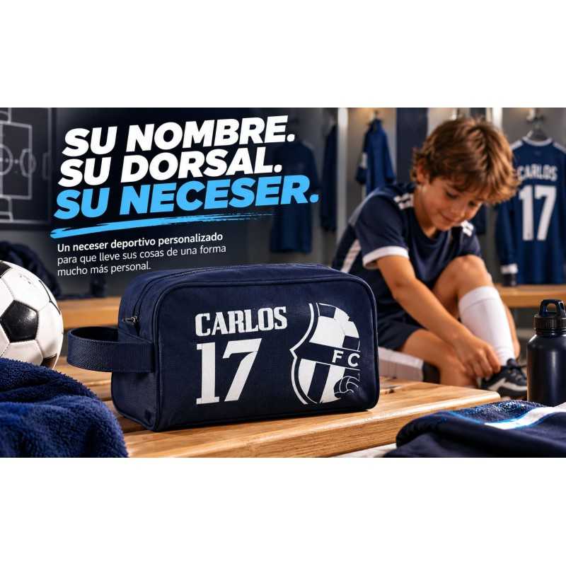 Neceser de Fútbol Barcelona Personalizado con Nombre y Dorsal