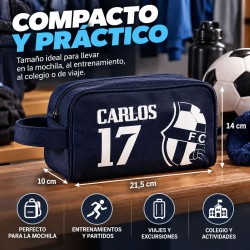 Neceser de Fútbol Barcelona Personalizado con Nombre y Dorsal