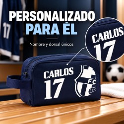 Neceser de Fútbol Barcelona Personalizado con Nombre y Dorsal