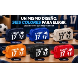 Neceser de Fútbol Barcelona Personalizado con Nombre y Dorsal