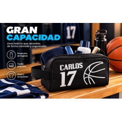 Neceser Baloncesto Personalizado con Nombre y Dorsal | Estores Iroa