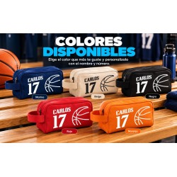 Neceser Baloncesto Personalizado con Nombre y Dorsal | Estores Iroa