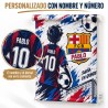 Estor enrollable Infantil o Juvenil Futbol Barcelona 02-26 Personalizado con Nombre y Número | Estores Iroa