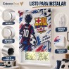 Estor enrollable Infantil o Juvenil Futbol Barcelona 02-26 Personalizado con Nombre y Número | Estores Iroa