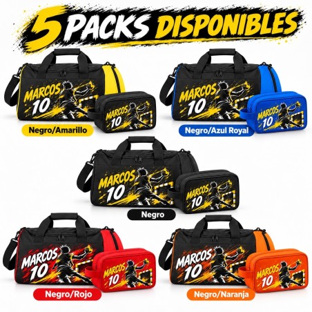 Pack Balonmano Personalizado con Nombre y Dorsal – Bolsa + Neceser Balonmano 02-26