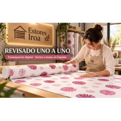 Estor Juvenil Rosa Hojas a Medida | Hojas 306 – Estores Iroa