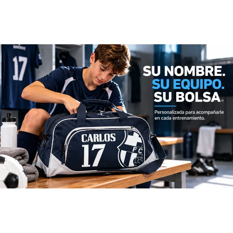 Bolsa de Fútbol Barcelona Personalizada con Nombre y Dorsal | Estores Iroa