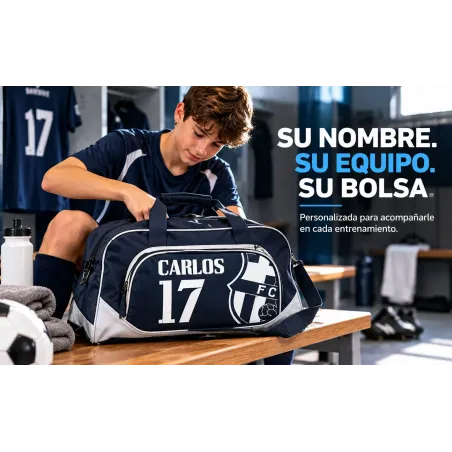 Bolsa de Fútbol Barcelona Personalizada con Nombre y Dorsal | Estores Iroa