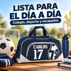Bolsa de Fútbol Barcelona Personalizada con Nombre y Dorsal | Estores Iroa
