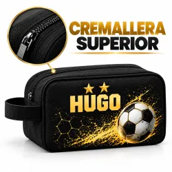Pack Futbol Golden Goal Personalizado con Nombre – Bolsa Deportiva 41L + Neceser