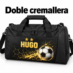 Pack Futbol Golden Goal Personalizado con Nombre – Bolsa Deportiva 41L + Neceser