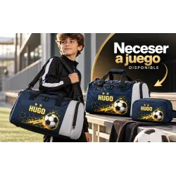 Pack Futbol Golden Goal Personalizado con Nombre – Bolsa Deportiva 41L + Neceser
