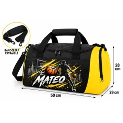 Pack Ahorro Bolsa Deportiva + Neceser Basket 004 Personalizados con Nombre