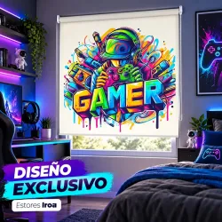 Estor Enrollable Juvenil Gamer 02 a Medida | Estores Iroa
