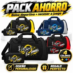 Pack Karate Spirit 01-26 Personalizado con Nombre | Bolsa + Neceser