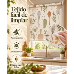 Estor para Cocina a Medida Utensilios Line Art 115 | Estores Iroa
