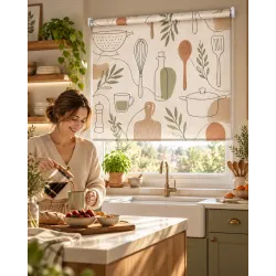 Estor para Cocina a Medida Utensilios Line Art 115 | Estores Iroa
