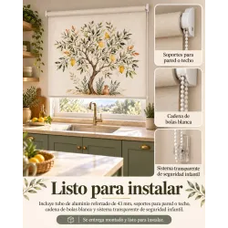 Estor Cocina Limones a Medida | Árbol Mediterráneo 04-26 | Estores Iroa