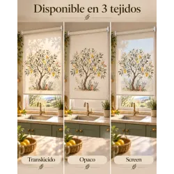 Estor Cocina Limones a Medida | Árbol Mediterráneo 04-26 | Estores Iroa