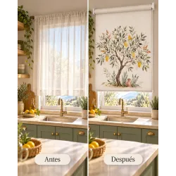 Estor Cocina Limones a Medida | Árbol Mediterráneo 04-26 | Estores Iroa