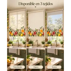 Estor para Cocina a Medida Frutas & Cubiertos Mediterráneo 08-26 | Estores Iroa