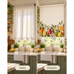 Estor para Cocina a Medida Frutas & Cubiertos Mediterráneo 08-26 | Estores Iroa