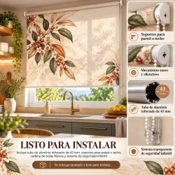 Estor Cocina Café Botánico a Medida | Estores Iroa