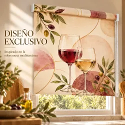 Estor Enrollable Cocina Vino Mediterráneo | Estores Iroa