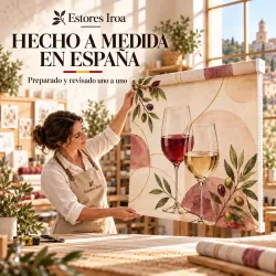 Estor Enrollable Cocina Vino Mediterráneo | Estores Iroa