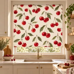 Estor enrollable de Cerezas para Cocina a Medida | Estores Iroa