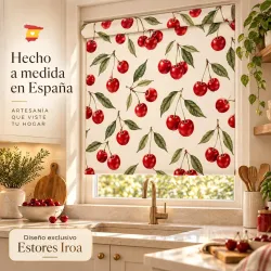 Estor enrollable de Cerezas para Cocina a Medida | Estores Iroa