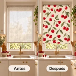 Estor enrollable de Cerezas para Cocina a Medida | Estores Iroa