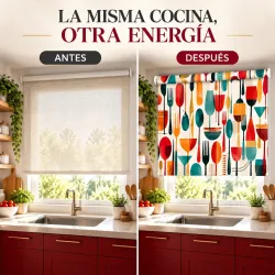 Estor Enrollable Cocina Moderno | Retro Pop 26 a Medida | Estores Iroa