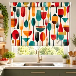 Estor Enrollable Cocina Moderno | Retro Pop 26 a Medida | Estores Iroa
