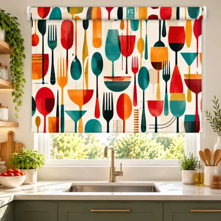 Estor Enrollable Cocina Moderno | Retro Pop 26 a Medida | Estores Iroa