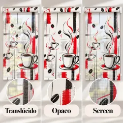 Estor Cocina Tazas de Café Rojo a Medida | Estores Iroa