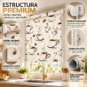 Estor Cocina Tazas de Café Marrón a Medida | Estores Iroa