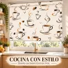 Estor Cocina Tazas de Café Marrón a Medida | Estores Iroa