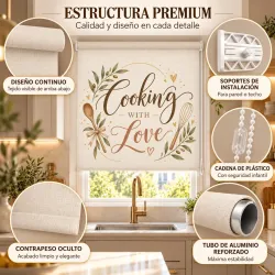 Estor Cocina con Frase a Medida | Cooking With Luxury 2627