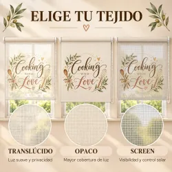 Estor Cocina con Frase a Medida | Cooking With Luxury 2627