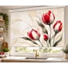 Estor Cocina Tulipanes Rojos a Medida | Estores Iroa