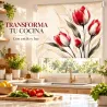 Estor Cocina Tulipanes Rojos a Medida | Estores Iroa