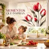 Estor Cocina Tulipanes Rojos a Medida | Estores Iroa