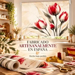 Estor Cocina Tulipanes Rojos a Medida | Estores Iroa