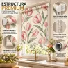 Estor Cocina Tulipanes Rosas a Medida | Estores Iroa