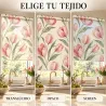 Estor Cocina Tulipanes Rosas a Medida | Estores Iroa